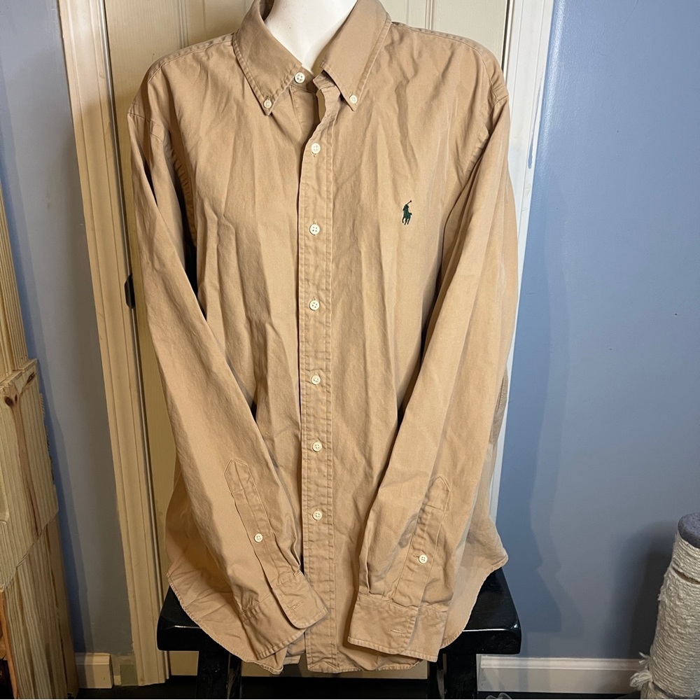 Polo Ralph Lauren Classic Fit Long Sleeve Solid Button Down Shirt Mens XL Pony